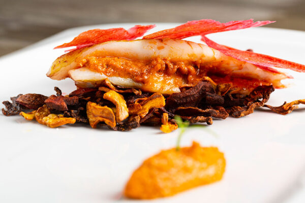 Receta de salmonete en hojas de otoño